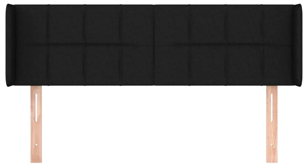 vidaXL Κεφαλάρι με Πτερύγια Μαύρο 147x16x78/88 εκ. Υφασμάτινο