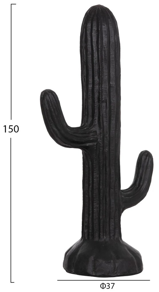 ΔΙΑΚΟΣΜΗΤΙΚΟΣ ΚΑΚΤΟΣ ΔΑΠΕΔΟΥ CACTUS HM4386.01L ΓΥΨΟΣ ΣΕ ΜΑΥΡΟ 63x37x150Υεκ.