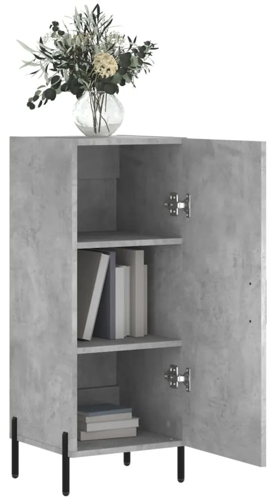 vidaXL Ντουλάπι Γκρι Σκυροδέματος 34,5x34x90 εκ. Επεξεργασμένο Ξύλο
