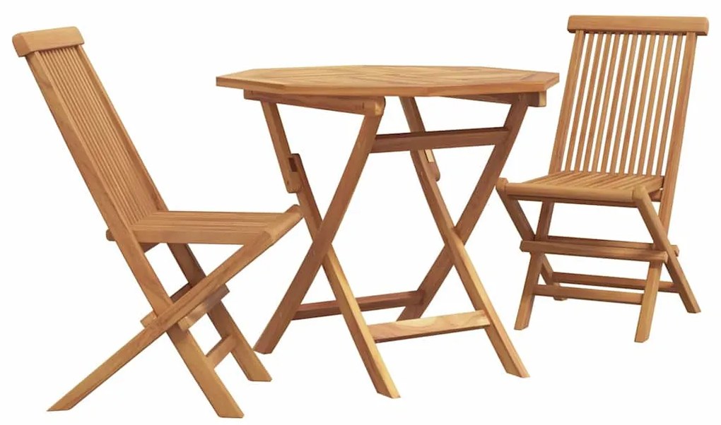 vidaXL Σετ Τραπεζαρίας Κήπου 2 pcs Καφέ Μασίφ ξύλο teak