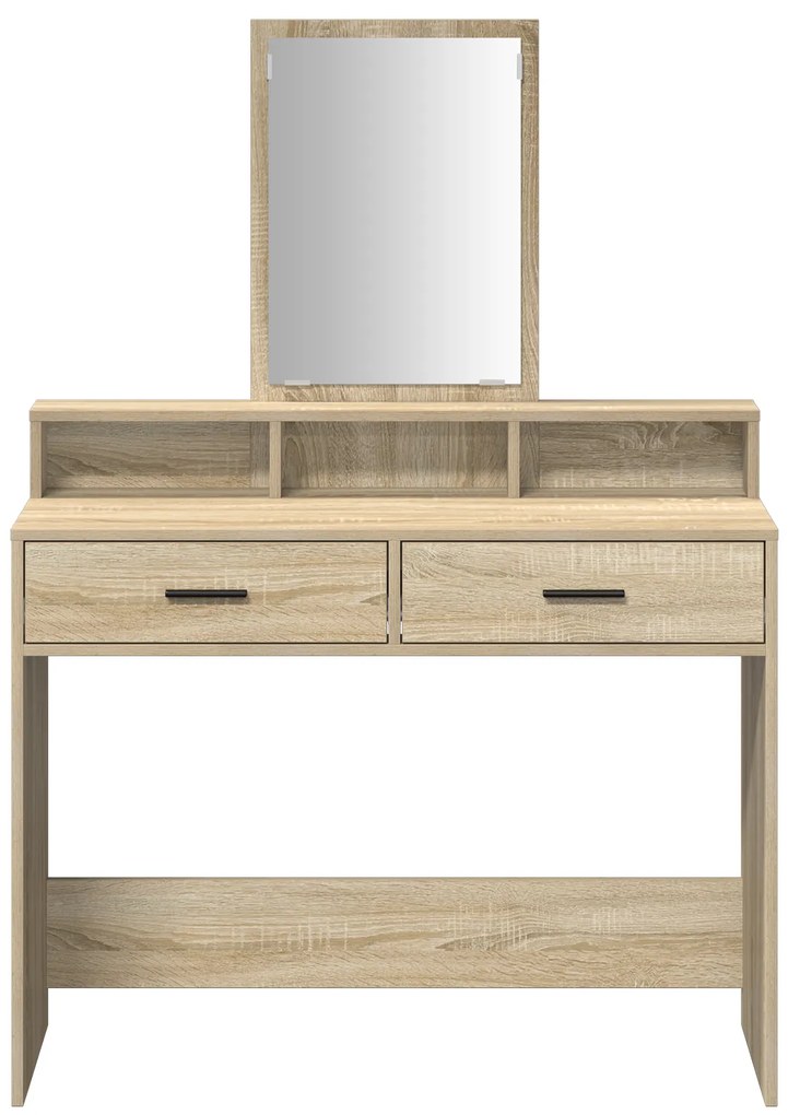 vidaXL Τουαλέτα με Συρτάρια Sonoma Oak 100x41x140 εκ.
