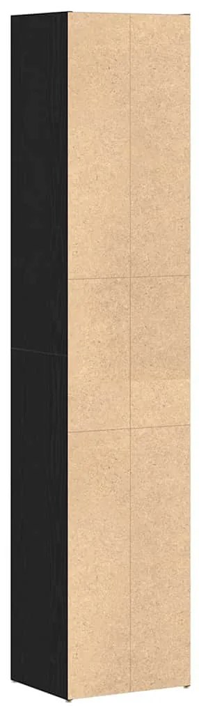 vidaXL Βιβλιοθήκη Μονάδα Μαύρο Δρυς 36x30x171 εκ Επεξεργασμένο ξύλο