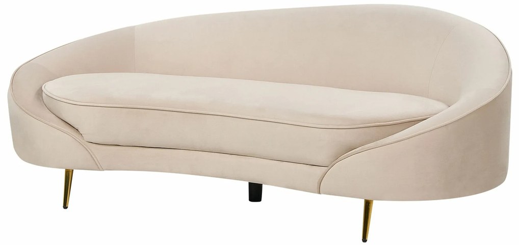 Καναπές Berwyn 1255, Beige, 183x84x69cm, Πόδια: Μέταλλο,Ευκάλυπτος