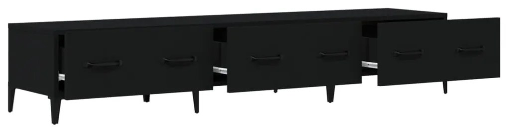vidaXL Έπιπλο Τηλεόρασης Μαύρο 150x34,5x30 εκ. από Επεξεργασμένο Ξύλο