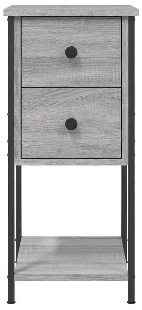 vidaXL Κομοδίνα 2 τεμ. Γκρι Sonoma 32x42x70 εκ. από Επεξεργασμένο Ξύλο