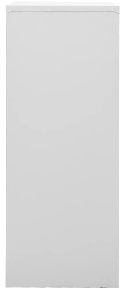 vidaXL Ντουλάπα Γραφείου Ανοιχτό Γκρι 90 x 40 x 102 εκ. Ατσάλινη