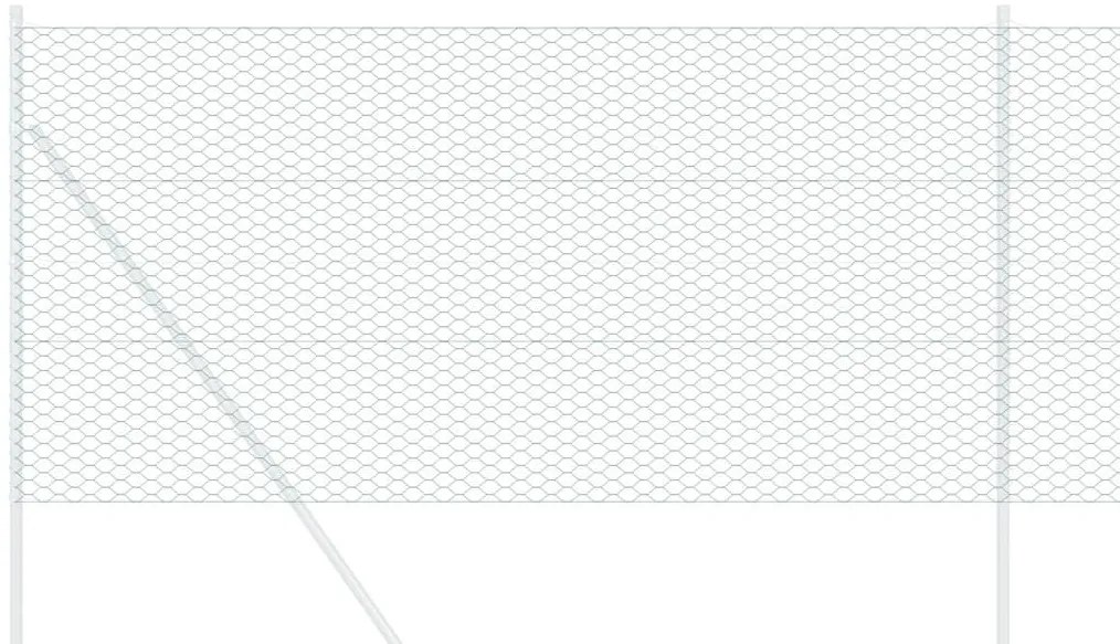 vidaXL Εξαγωνικός φράχτης Πράσινο 1 x 50 m Ατσάλι