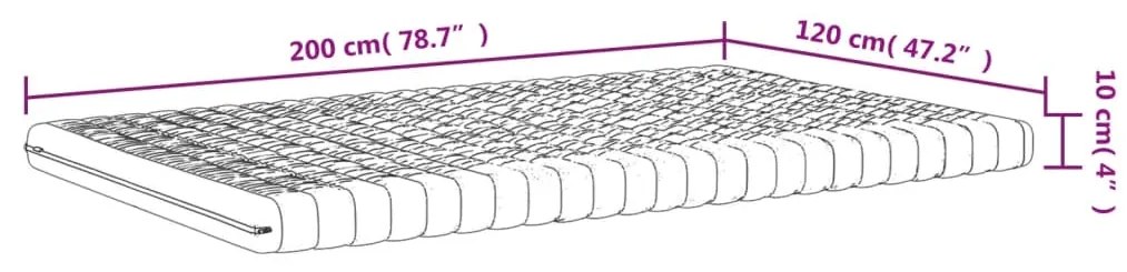 Στρώμα Αφρού 7 Ζωνών Σκληρότητα 20 ILD Λευκό 120 x 200 εκ. - Λευκό