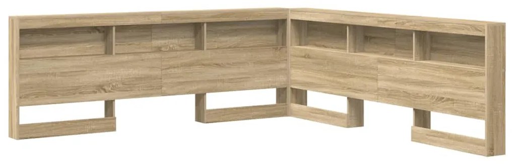 vidaXL Κεφαλάρι Αποθήκης με ράφι Sonoma Δρυς 200 cm Επεξεργασμένο ξύλο