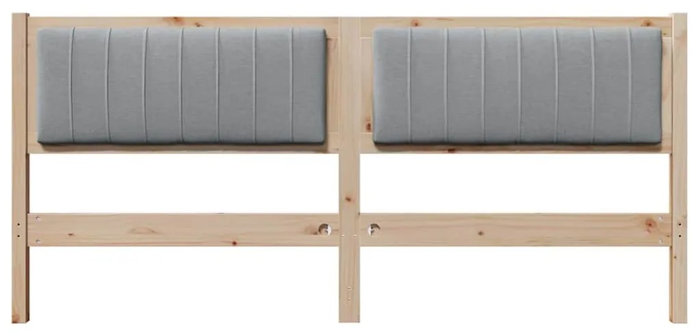 vidaXL Ταπετσαρισμένο κεφαλάρι Καφέ 180 cm Στερεά ξυλεία πεύκου