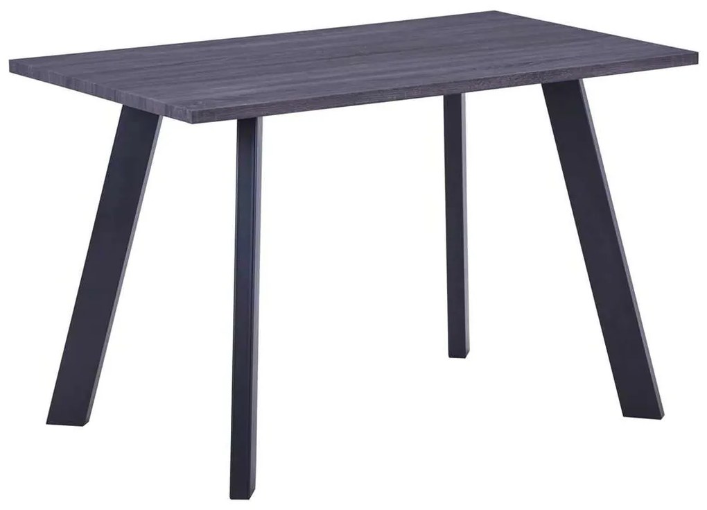Τραπέζι BAXTER 120x70cm Grey Walnut/Βαφή Μαύρη