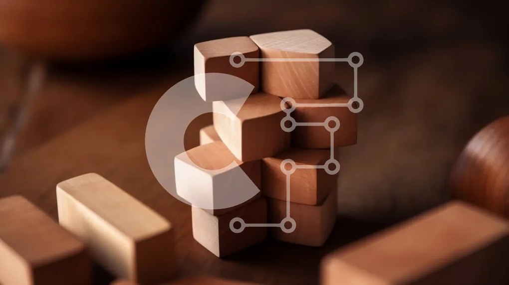 Intra Συλλεκτικό Ξύλινο Παζλ Plywood 4mm - Ξύλινοι λίθοι στοιβαγμένοι σε σχήμα πυραμίδας Σε Ξύλινο Κουτί - Διαστάσεις Puzzle: 10x10 cm – 25 κομμάτια