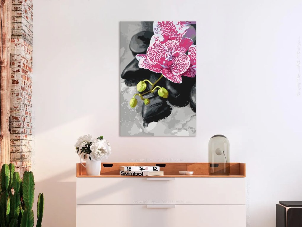 Πίνακας για να τον ζωγραφίζεις - Pink Orchid  40x60