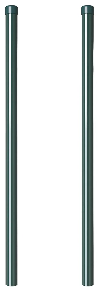 vidaXL Πό posts φράχτη 2 pcs Πράσινο 100 cm