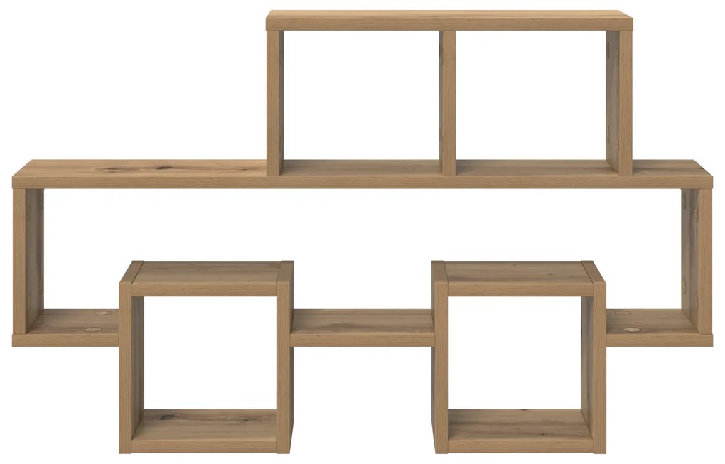 vidaXL Ράφι Τοίχου artisan δρυς 82 x 15 x 51 εκ Επεξεργασμένο ξύλο