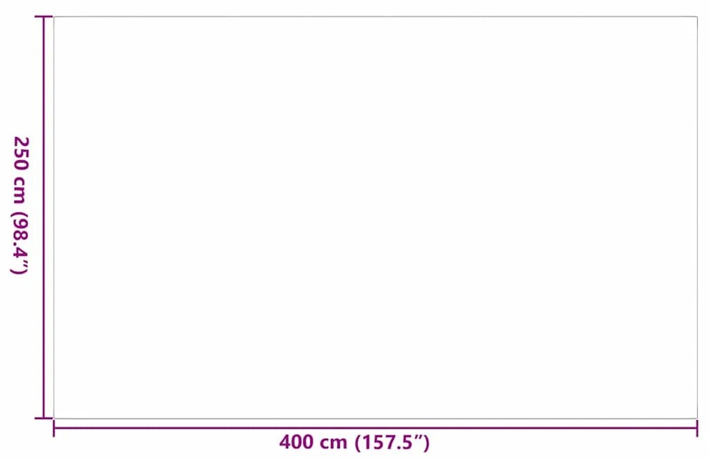 vidaXL Χαλί εξωτερικού χώρου Μαύρο και γκρι 250 x 400 cm PP
