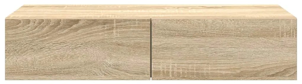 vidaXL Ράφι τοίχου με συρτάρια Sonoma Oak Κατασκευασμένο ξύλο