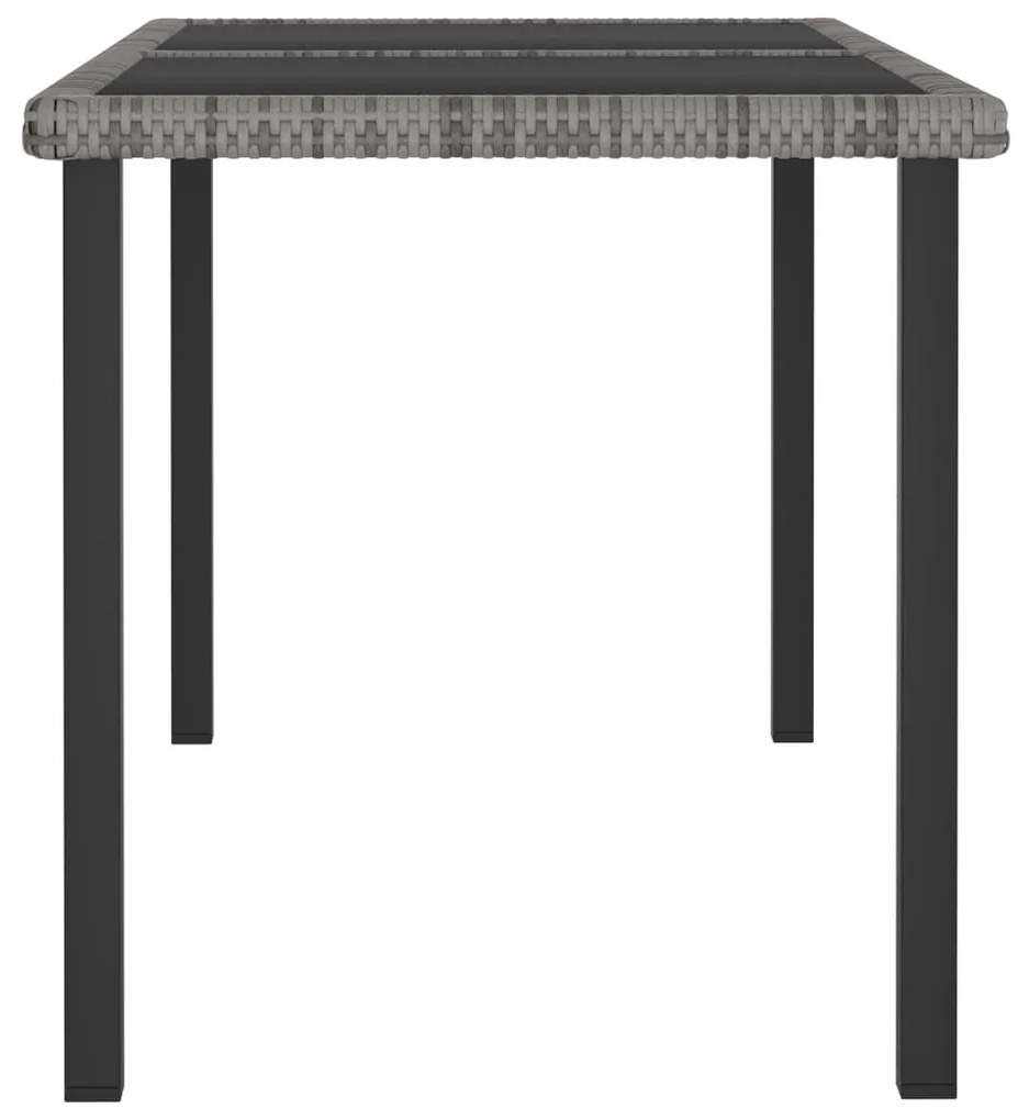 vidaXL Τραπεζαρία Κήπου Γκρι 140 x 70 x 73 εκ. από Συνθετικό Ρατάν