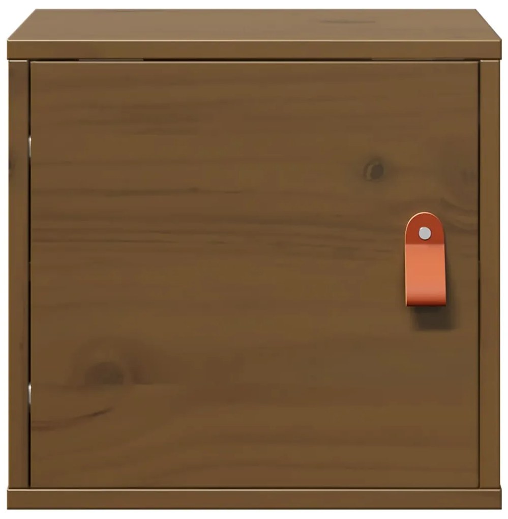 vidaXL Ντουλάπια Τοίχου 2 τεμ.Καφέ μελί31,5x30x30εκ. Μασίφ Ξύλο Πεύκου