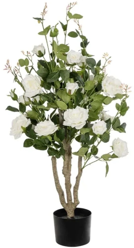 Τεχνητό Δέντρο Roses 21069 50x50x90cm White GloboStar Πολυαιθυλένιο,Ύφασμα