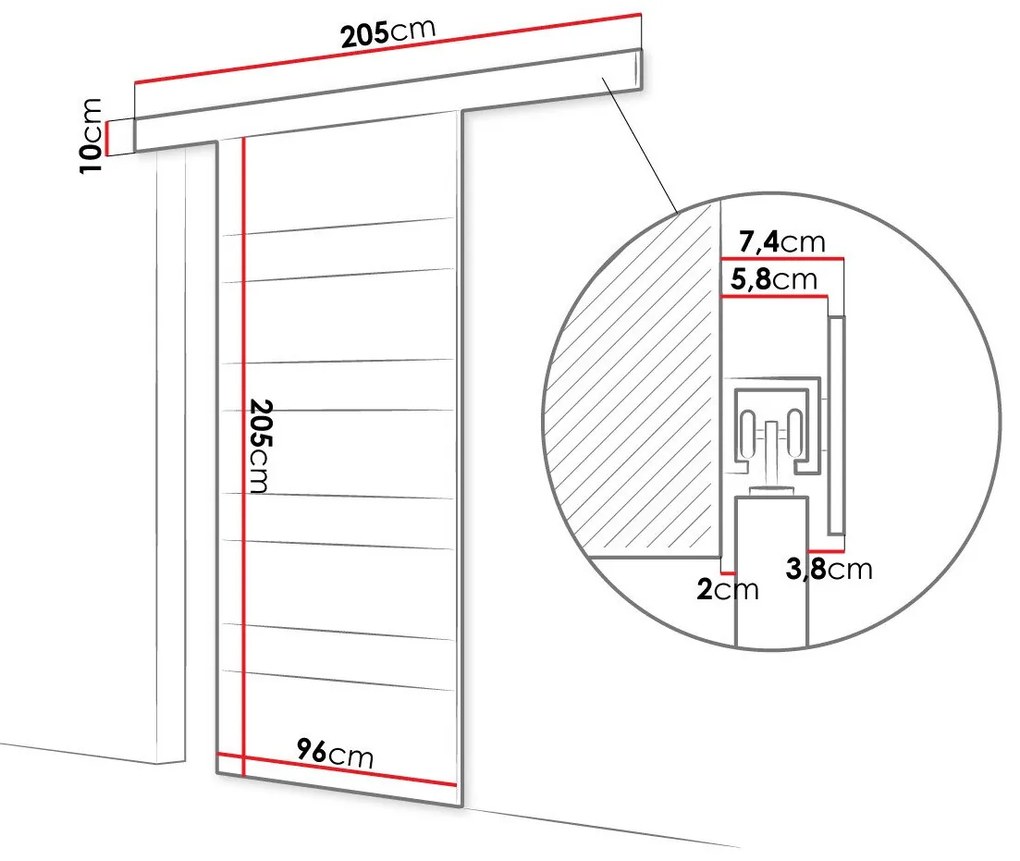 Συρόμενες πόρτες Atlanta 180, 31 kg, Μαύρο, Πλαστικοποιημένη μοριοσανίδα, Αλουμίνιο | Epipla1.gr