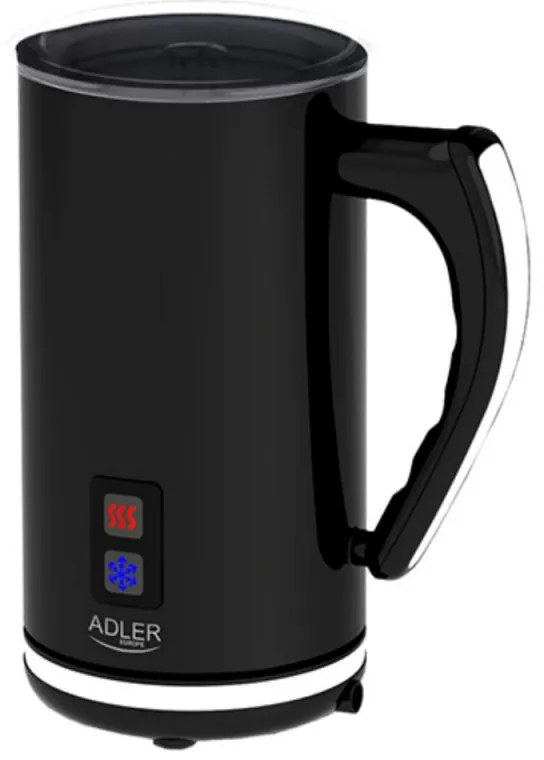 Συσκευή για Αφρόγαλα Adler AD 4478, 500W, 240 ml, Αντικολλητική επίστρωση, Προστασία STRIX, Μαύρο