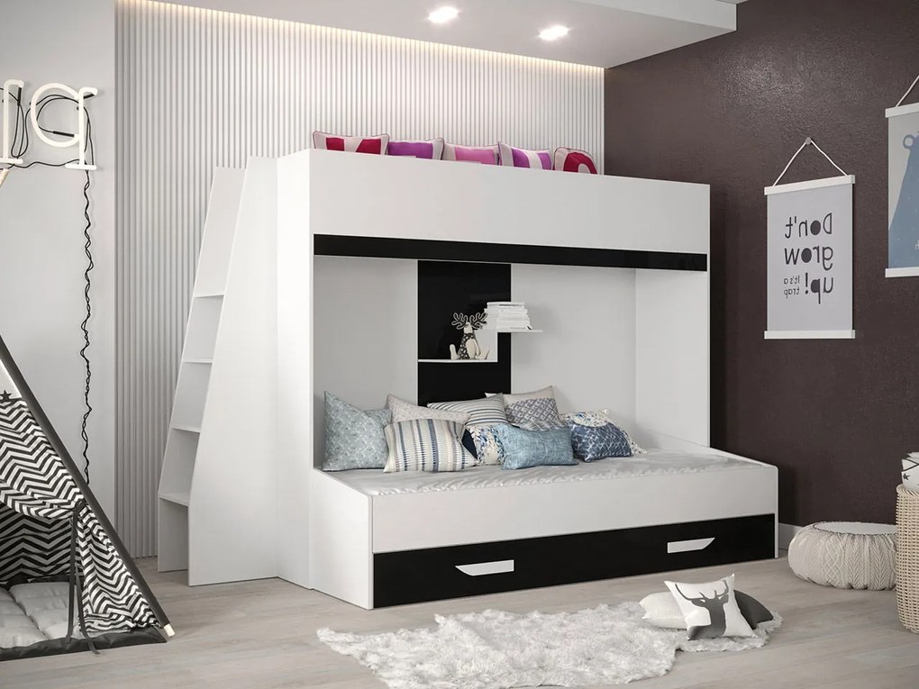 Πολυλειτουργικό κρεβάτι Party XVII-Leuko-Mauro