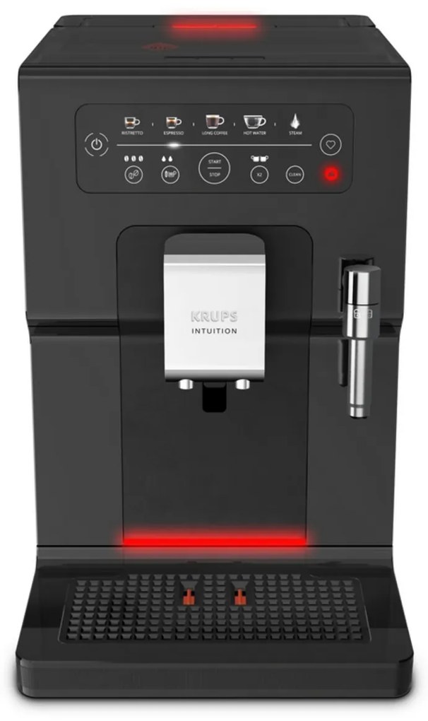 Krups Intuition EA870810 Αυτόματη Μηχανή Espresso 1450W Πίεσης 15bar με Μύλο Άλεσης, Μαύρη