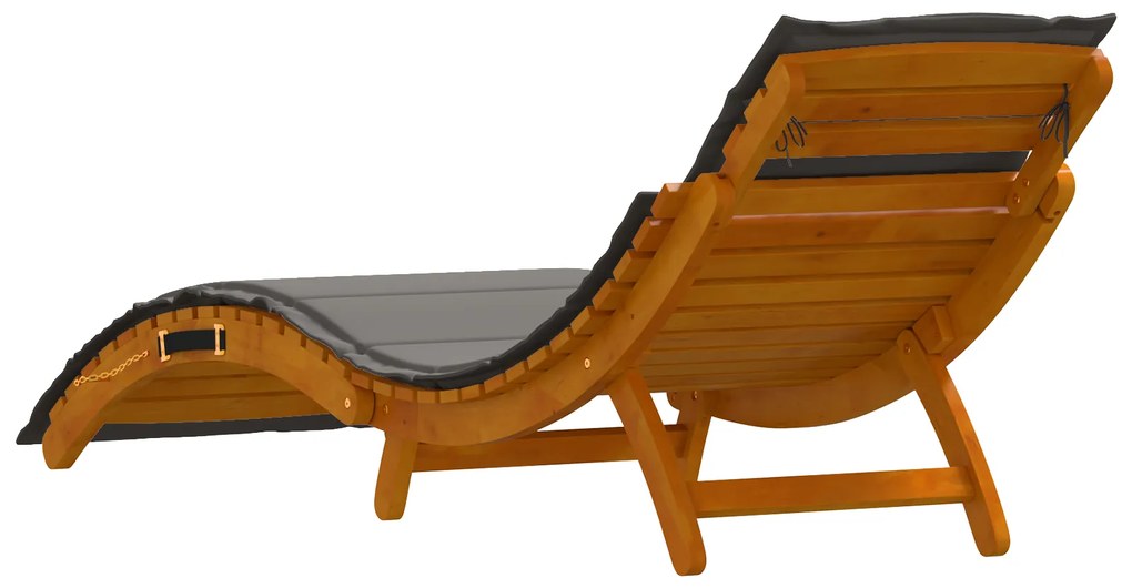 vidaXL Ξαπλώστρα 2 pcs Γκρι 184 x 55 x 64 εκ Μασίφ ξύλο ακακίας
