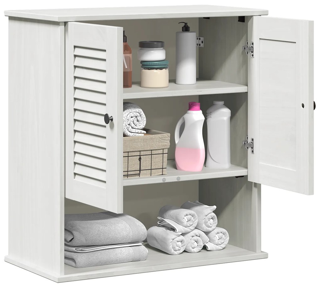vidaXL Κρεμαστό Ντουλάπι Μπάνιου Λευκό 67.5 x 34 x 71.5 εκ