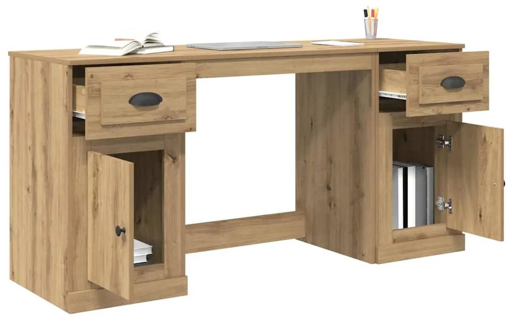 vidaXL Γραφείο με Ντουλάπι με συρτάρι Artisan Oak 154,5 x 50 x 75 εκ
