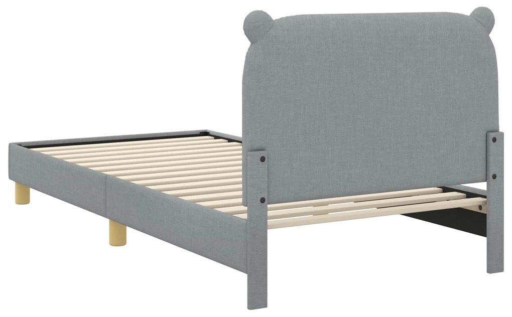 vidaXL Κρεβάτι Παιδικής Κρεβατοκάμαρας με Κεφαλάκι Ανοιχτό γκρι