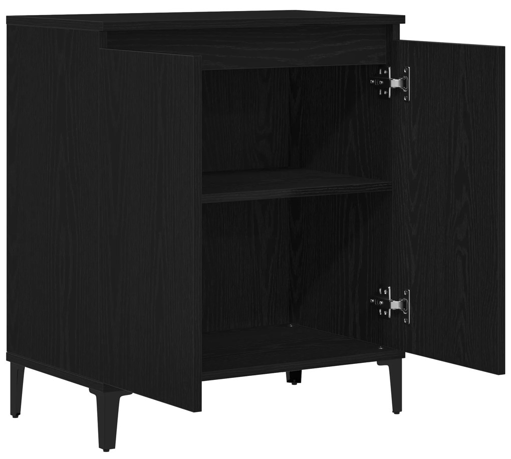 vidaXL Μπουφές Μαύρη Δρυς 60x35x70 εκ από Μηχανοποιημένο Ξύλο