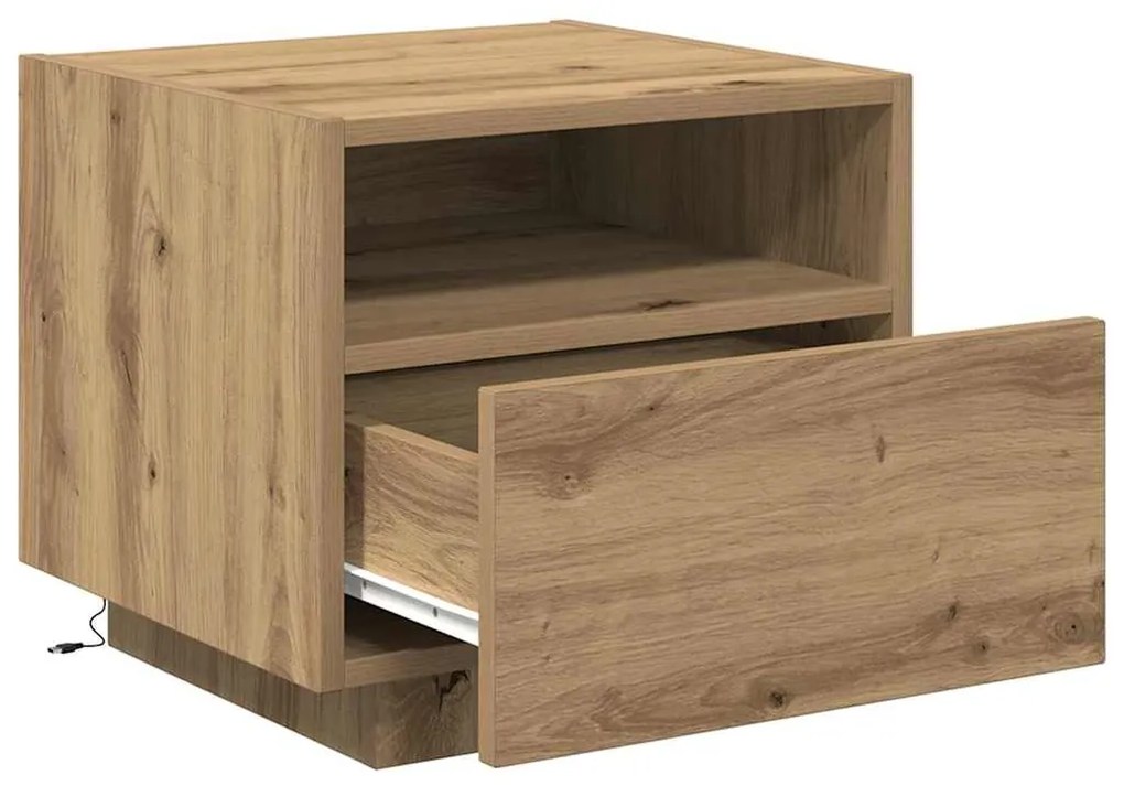 vidaXL Κομοδίνο artisan δρυς 40 x 39 x 37 εκ Επεξεργασμένο ξύλο