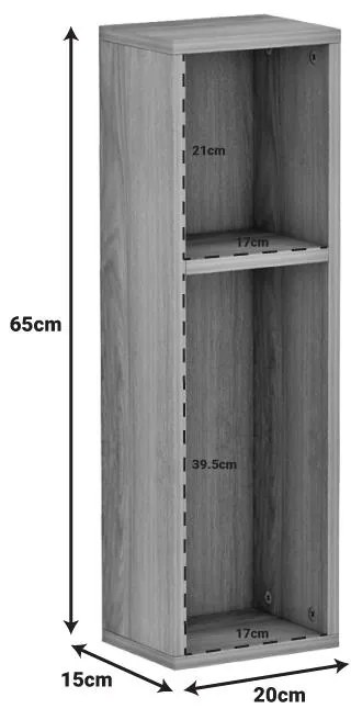 Επιδαπέδια ραφιέρα Racks σε sonoma απόχρωση 20x15x65εκ