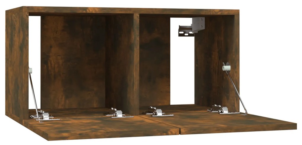 vidaXL Ντουλάπια Τηλ. Κρεμαστά Καπνιστή Δρυς 60x30x30 εκ Επεξ. Ξύλο