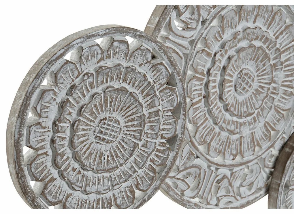 Διακόσμηση τοίχων DKD Home Decor Ξύλο από Μάνγκο Τροπικό Κύκλους (108 x 3,5 x 64 cm)