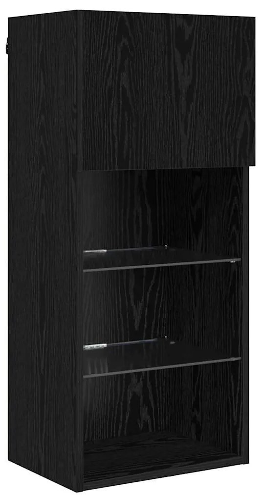 vidaXL Κρεμαστός θρανίο τηλεόρασης Μαύρη Οξυά 40,5 x 30 x 90 εκ