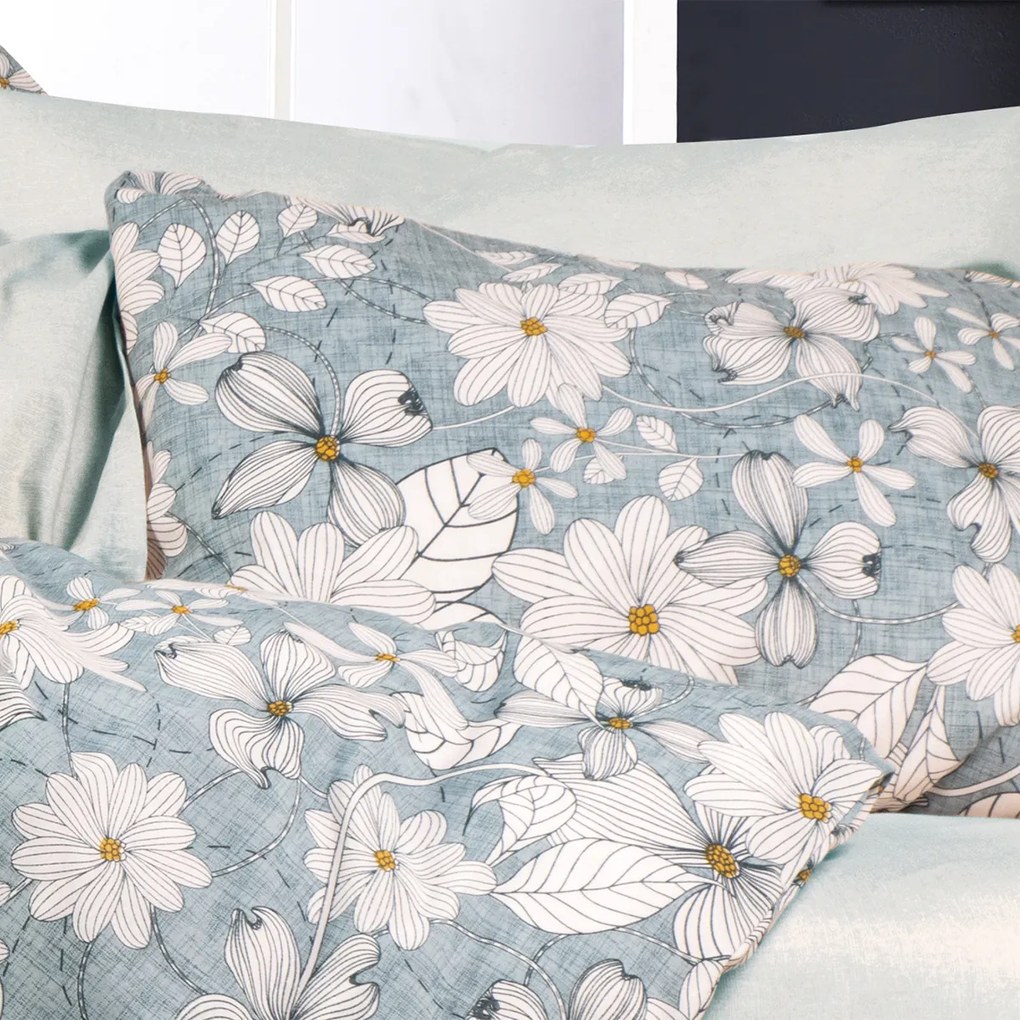 Μαξιλαροθήκη (50x70) Dimcol Ήρα 425 White/Denim