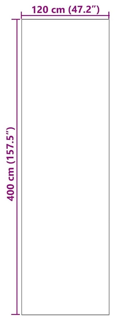 vidaXL Χαλάκι Εξώπορτας Ροζ και Μαύρο 120 x 400 cm Πολυαμίδιο και PVC