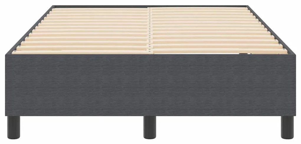 vidaXL Κρεβάτι με ελατήρια Σκούρο γκρι 120 x 200 cm Βελούδο