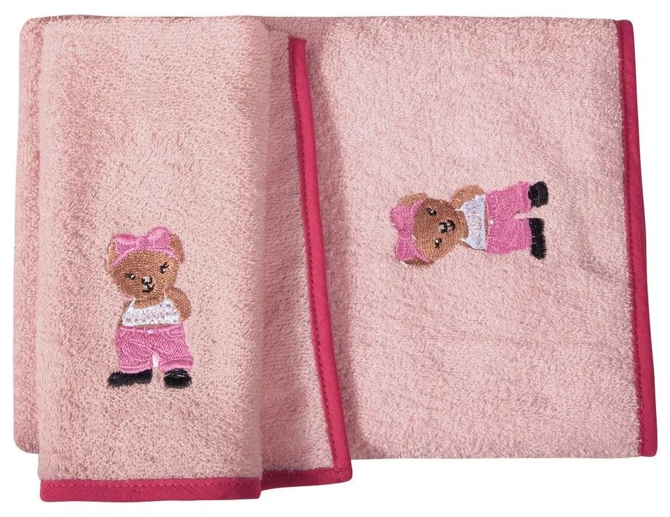 Πετσέτες Βρεφικές 8839 (Σετ 2τμχ) Pink Greenwich Polo Club Towels Set 70x130cm 100% Βαμβάκι