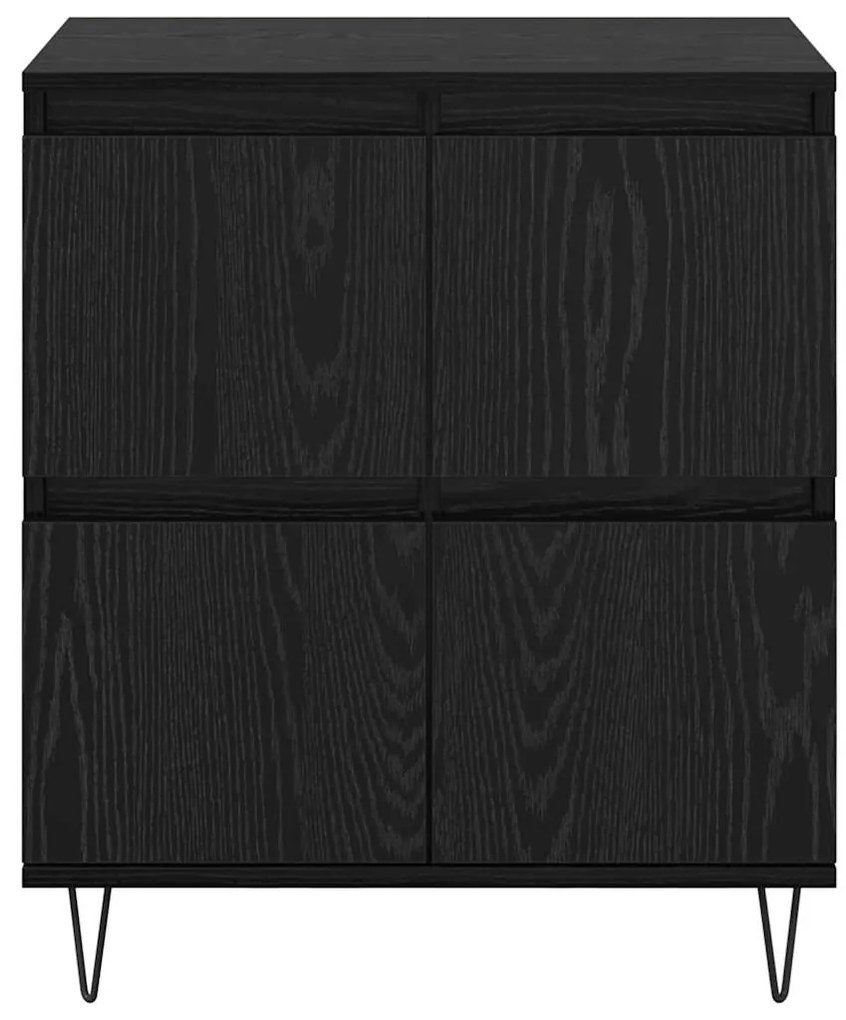 vidaXL Πλαϊνό γραφείο Μαύρο 60 x 35 x 70 cm Επεξεργασμένο ξύλο