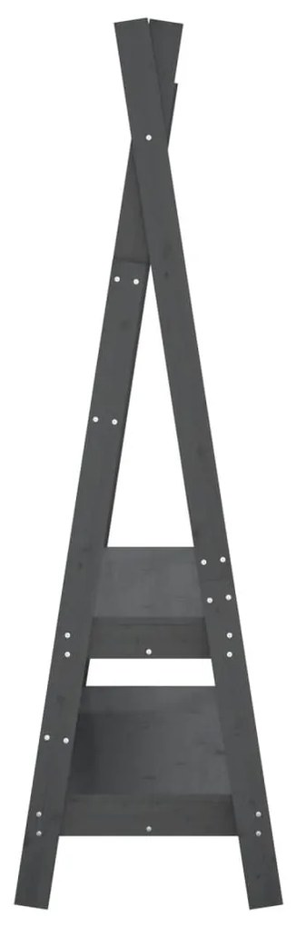 vidaXL Κρεμάστρα Ρούχων Γκρι 100x45,5x150 εκ. από Μασίφ Ξύλο Πεύκου