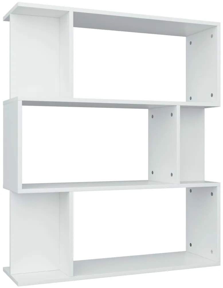 vidaXL Βιβλιοθήκη/Διαχωριστικό Χώρου Λευκό 80x24x96 εκ. Επεξ. Ξύλο