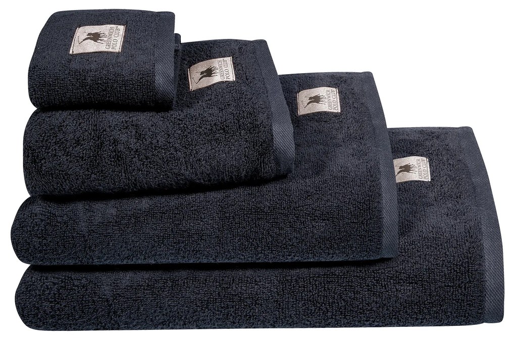 Πετσέτα Βαμβακερή Προσώπου 50x90εκ. Cozy 3155 Μαύρη Greenwich Polo Club