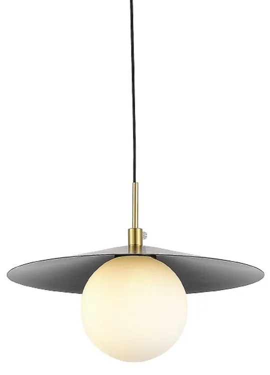 Φωτιστικό Οροφής Κρεμαστό Globie SUH12BK 1XG9 Φ10cm Gold-Black Aca