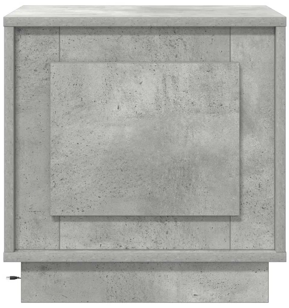 vidaXL Κομοδίνο Γκρι σκυροδέματος 44 x 34.5 x 45 εκ Επεξεργασμένο ξύλο