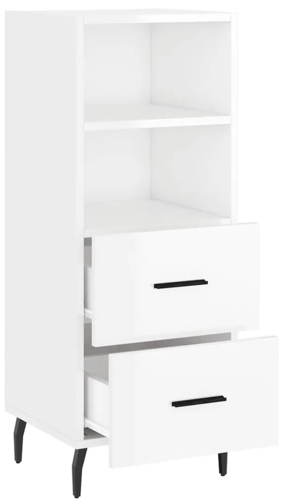 vidaXL Ντουλάπι Γυαλιστερό Λευκό 34,5x34x90 εκ. Επεξεργασμένο Ξύλο