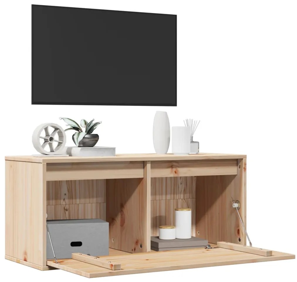 vidaXL Ντουλάπι Τοίχου 80 x 30 x 35 εκ. από Μασίφ Ξύλο Πεύκου